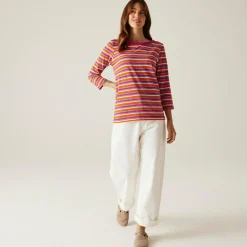 Women's Bayletta II 3/4 Sleeve Top  | Pink Fusion Multi Stripe