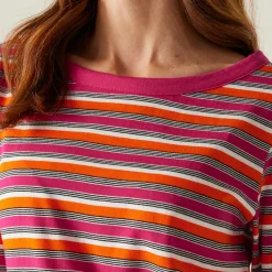 Women's Bayletta II 3/4 Sleeve Top  | Pink Fusion Multi Stripe