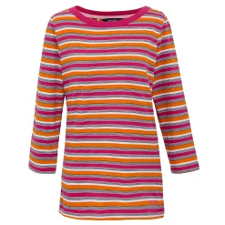 Women's Bayletta II 3/4 Sleeve Top  | Pink Fusion Multi Stripe