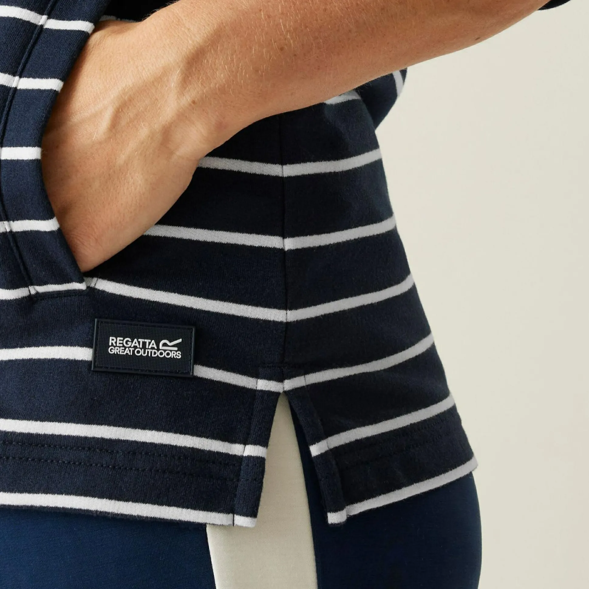 Women's Bayletta II Full Zip Hoody | Navy White Stripe