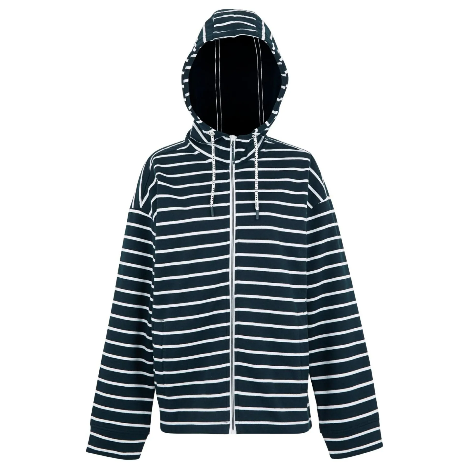 Women's Bayletta II Full Zip Hoody | Navy White Stripe
