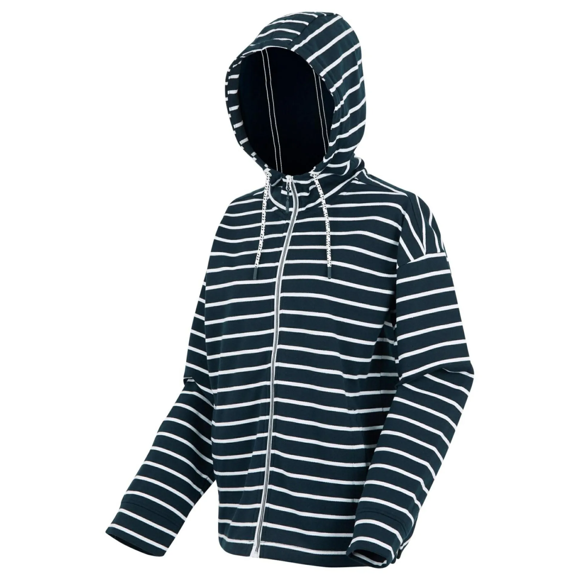 Women's Bayletta II Full Zip Hoody | Navy White Stripe