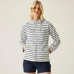 Women's Bayletta II Full Zip Hoody | White Navy Stripe