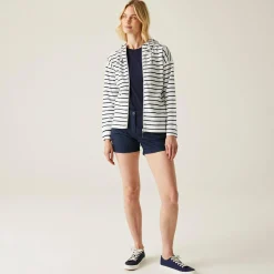 Women's Bayletta II Full Zip Hoody | White Navy Stripe