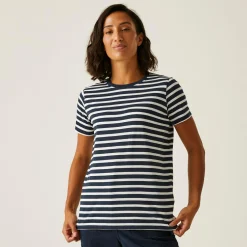 Women's Bayletta Short Sleeve T-Shirt | Navy White Stripe