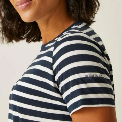 Women's Bayletta Short Sleeve T-Shirt | Navy White Stripe