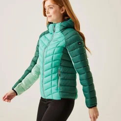 Women's Dalent Quilted Hooded Jacket | Rain Forest Dusty Green