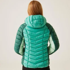 Women's Dalent Quilted Hooded Jacket | Rain Forest Dusty Green