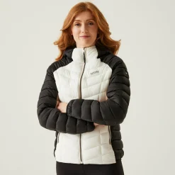 Women's Dalent Quilted Hooded Jacket | Black Blanc De Blanc
