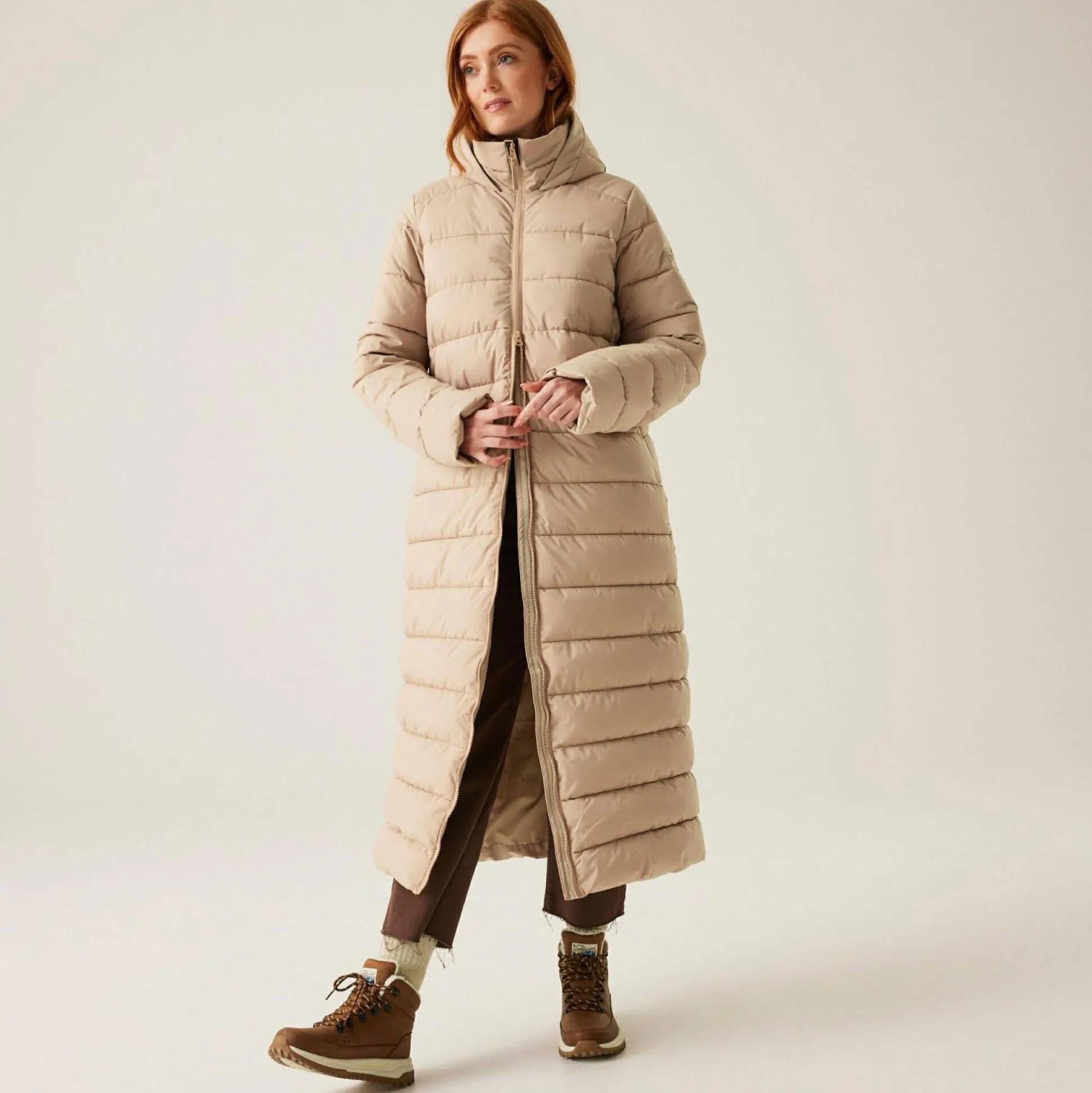 Women's Elender Baffled Jacket | Warm Taupe