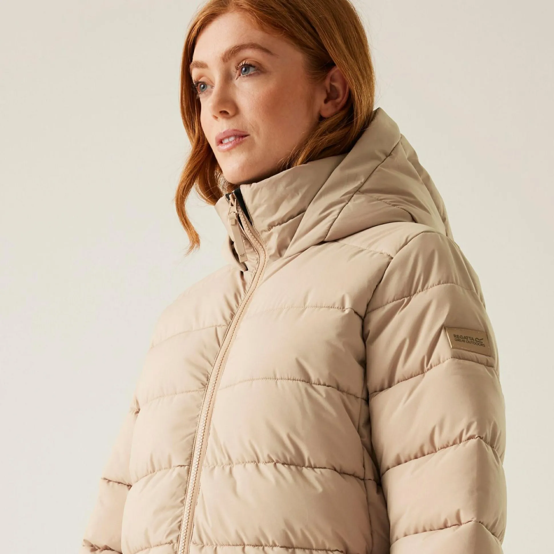 Women's Elender Baffled Jacket | Warm Taupe