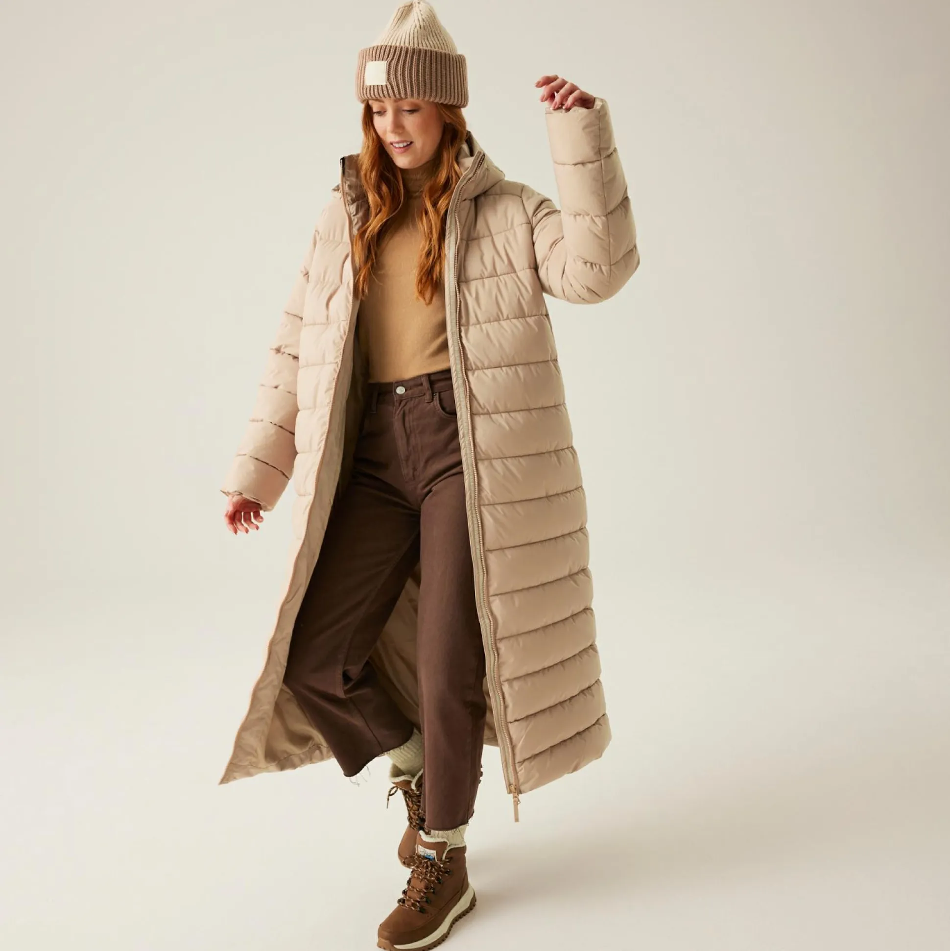 Women's Elender Baffled Jacket | Warm Taupe