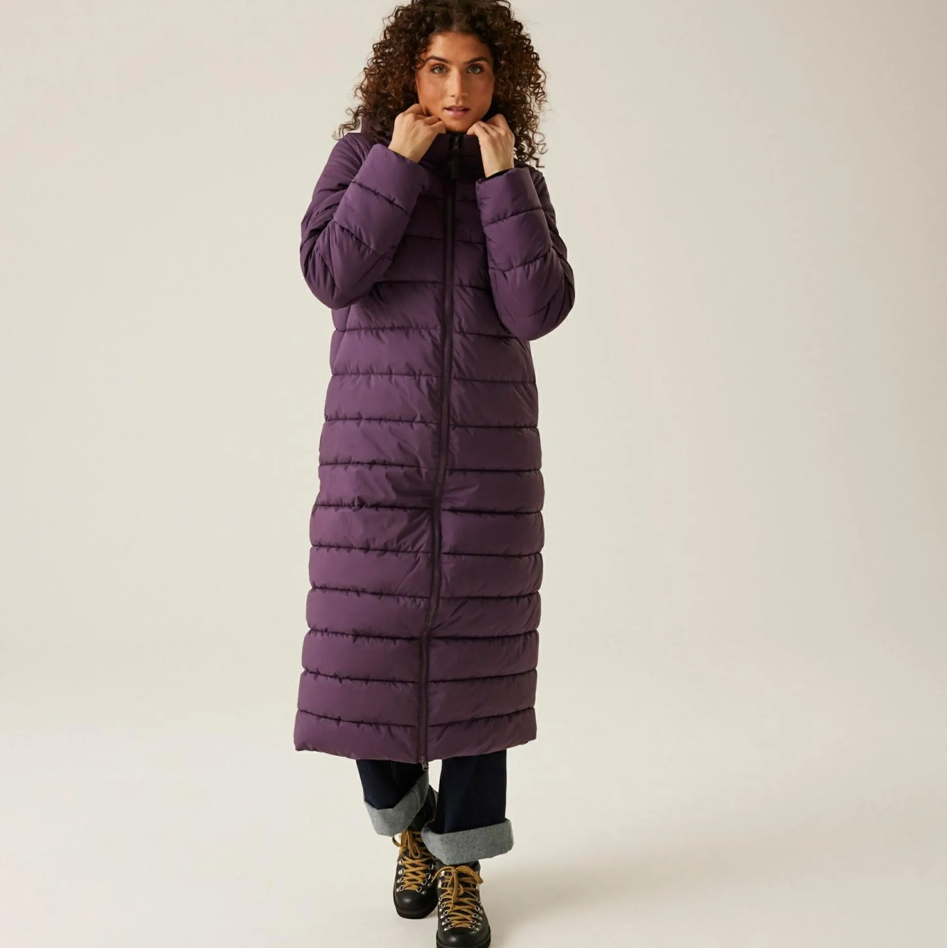 Women's Elender Baffled Jacket | Deep Plum