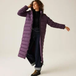 Women's Elender Baffled Jacket | Deep Plum