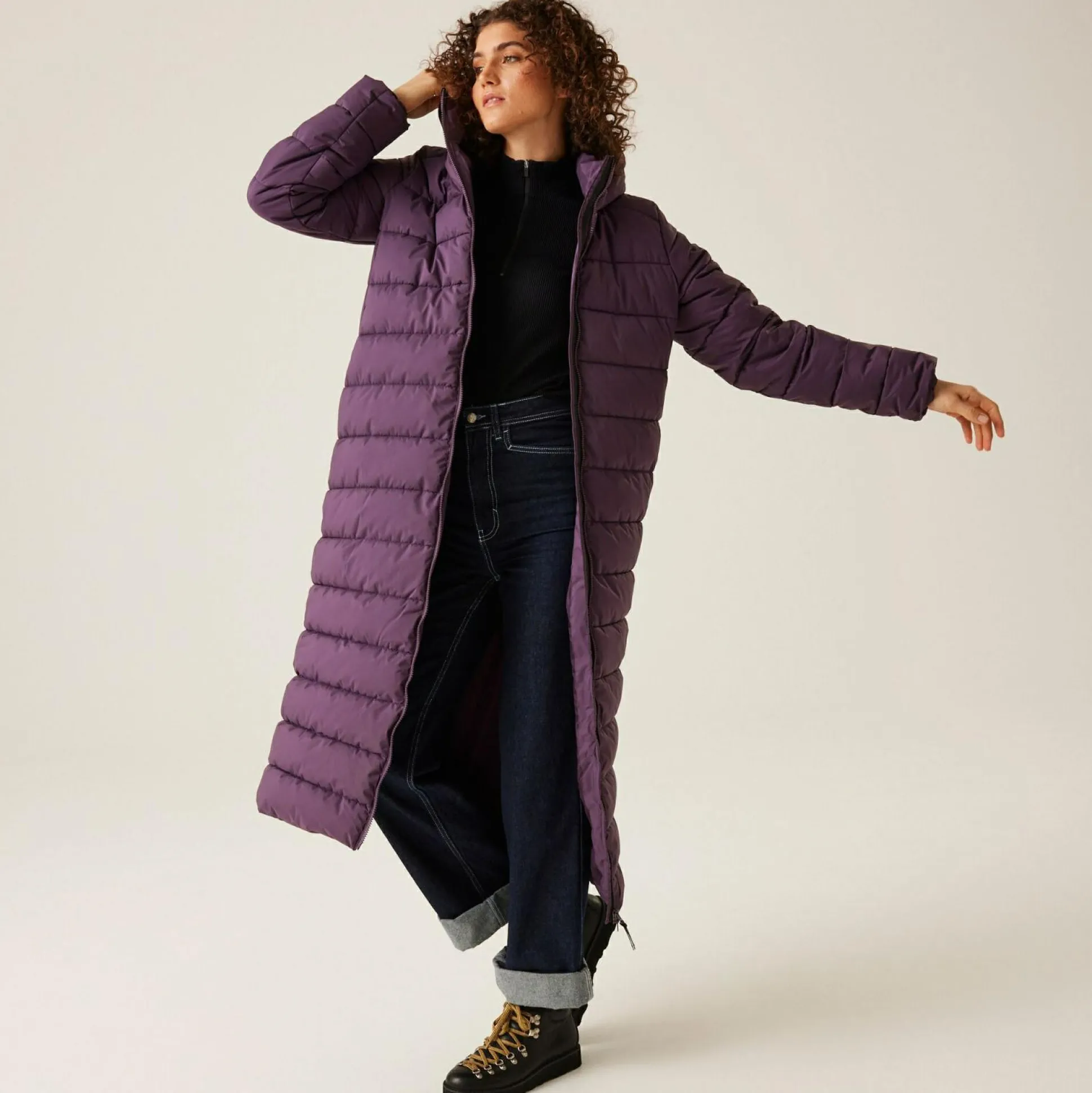 Women's Elender Baffled Jacket | Deep Plum