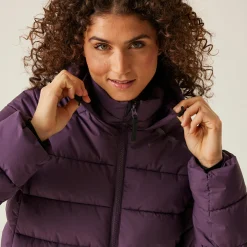 Women's Elender Baffled Jacket | Deep Plum