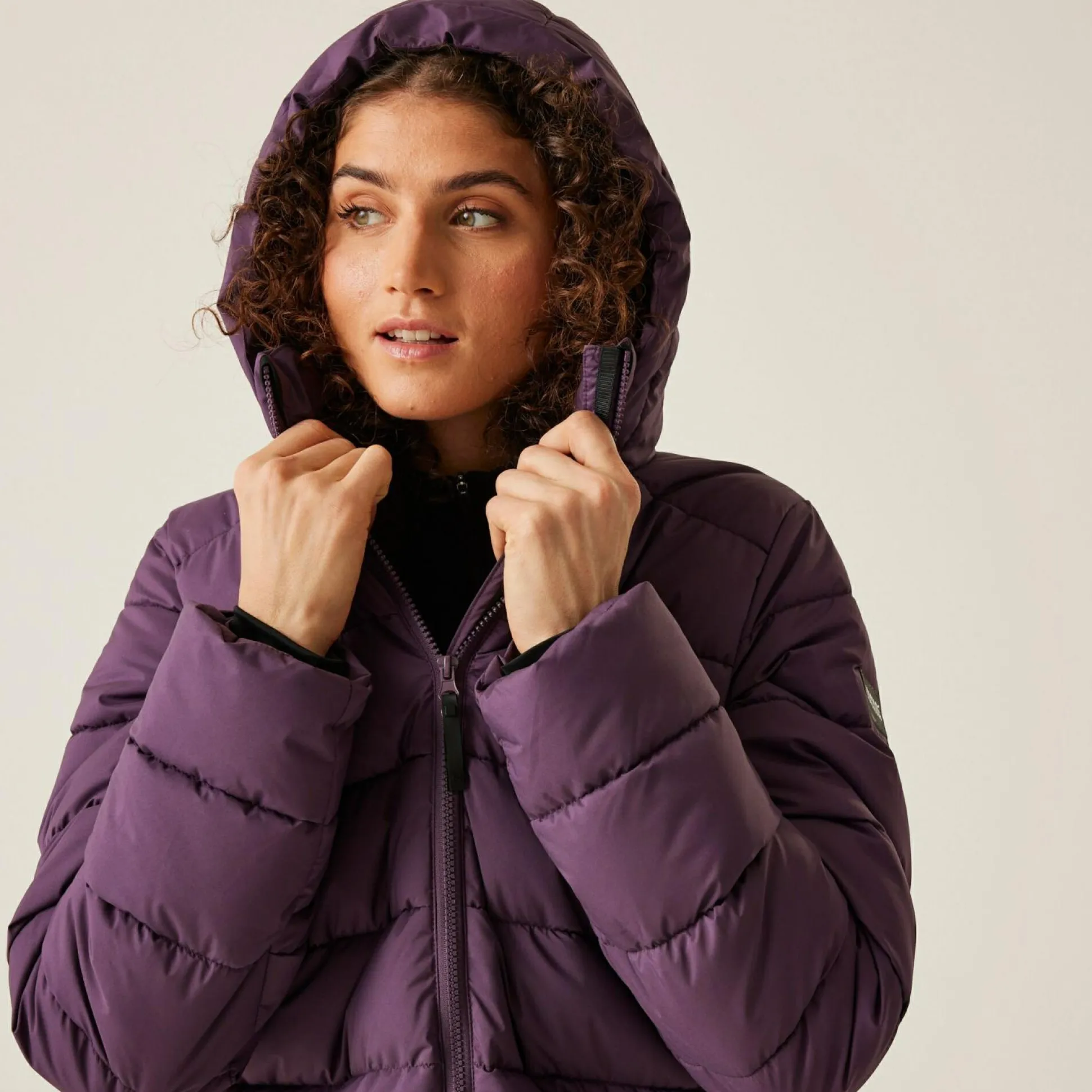 Women's Elender Baffled Jacket | Deep Plum
