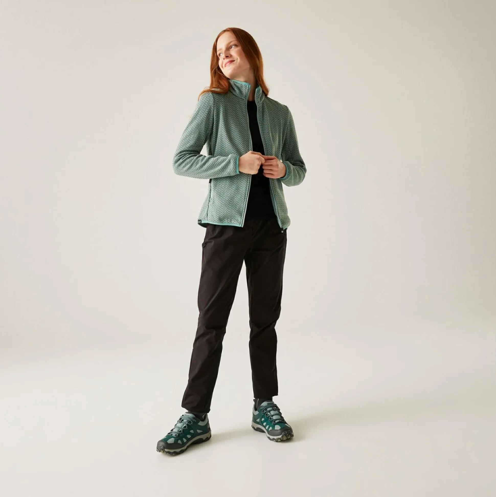 Women's Elzie Full Zip Fleece | Green Haze