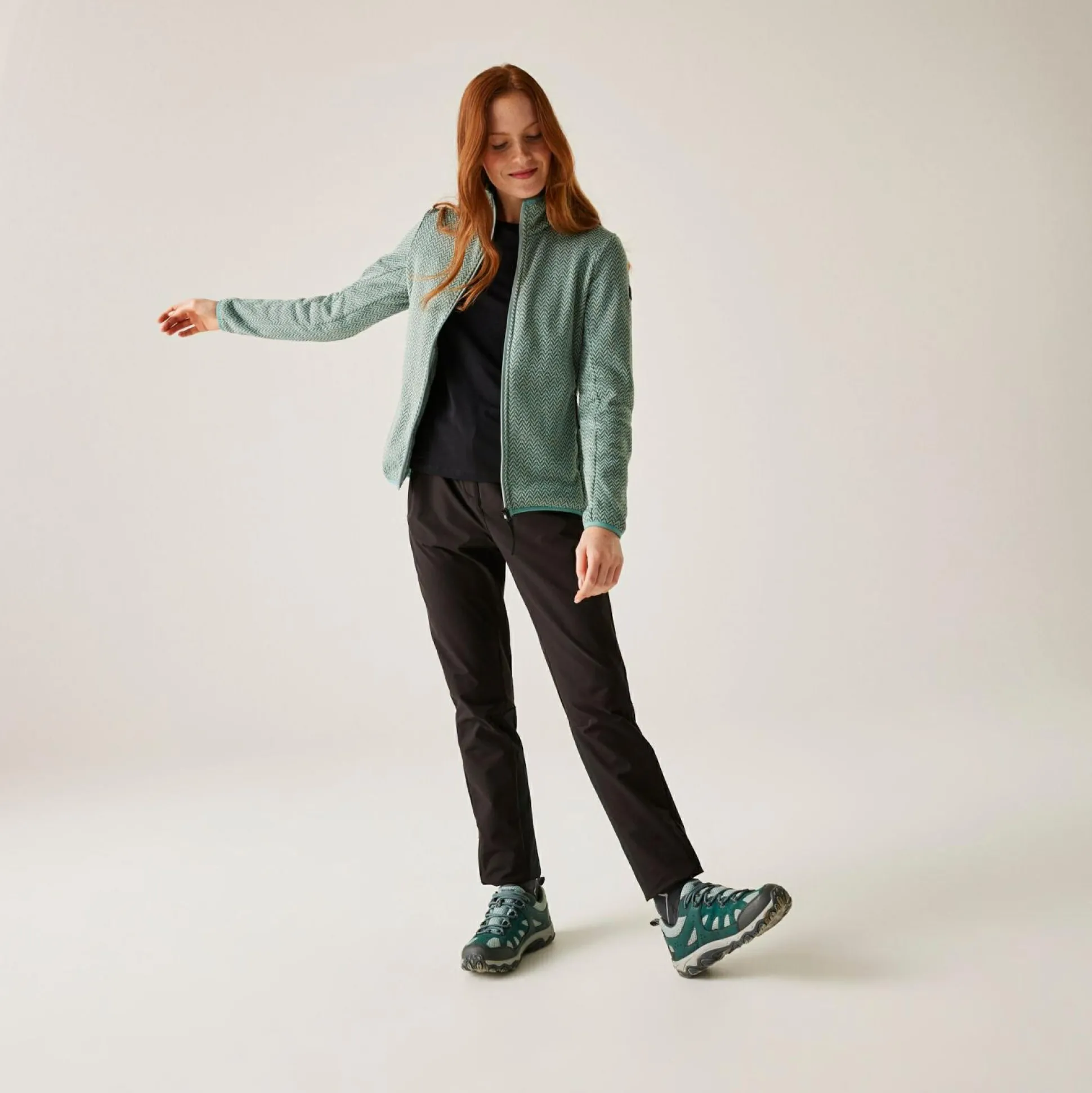Women's Elzie Full Zip Fleece | Green Haze
