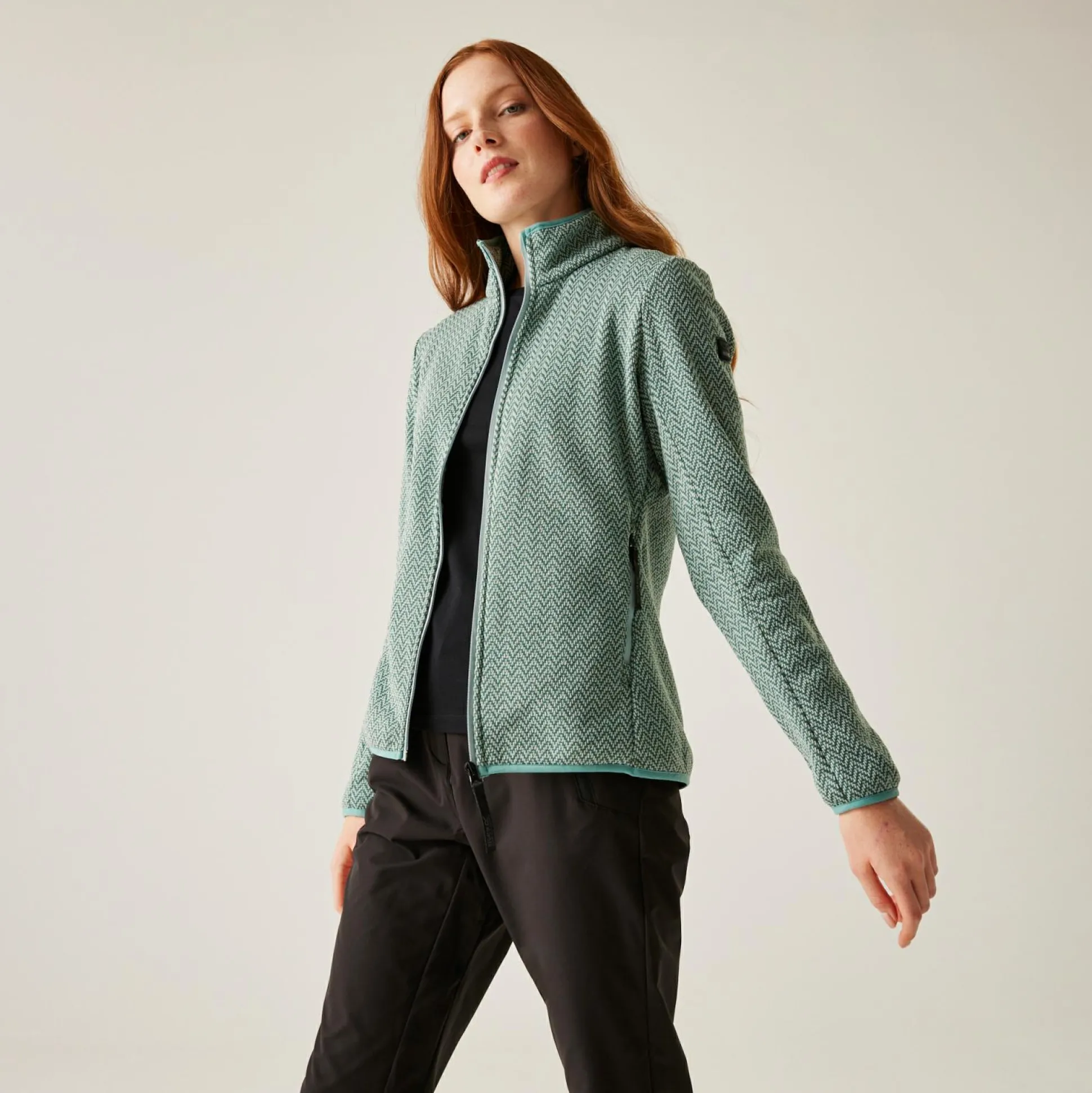 Women's Elzie Full Zip Fleece | Green Haze