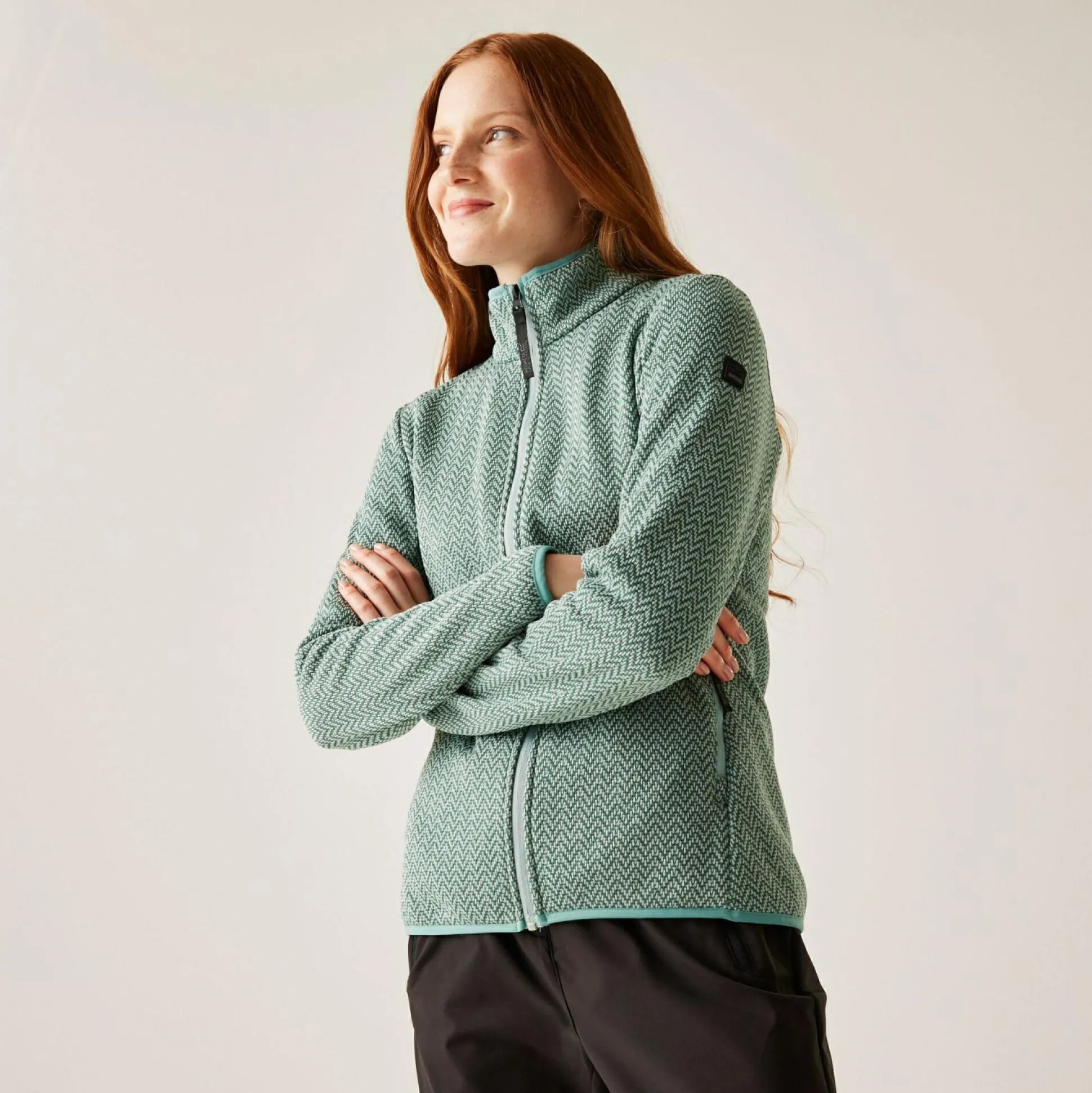 Women's Elzie Full Zip Fleece | Green Haze