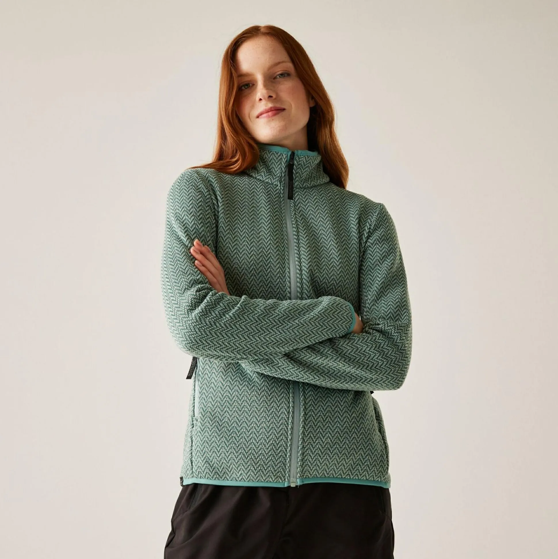 Women's Elzie Full Zip Fleece | Green Haze