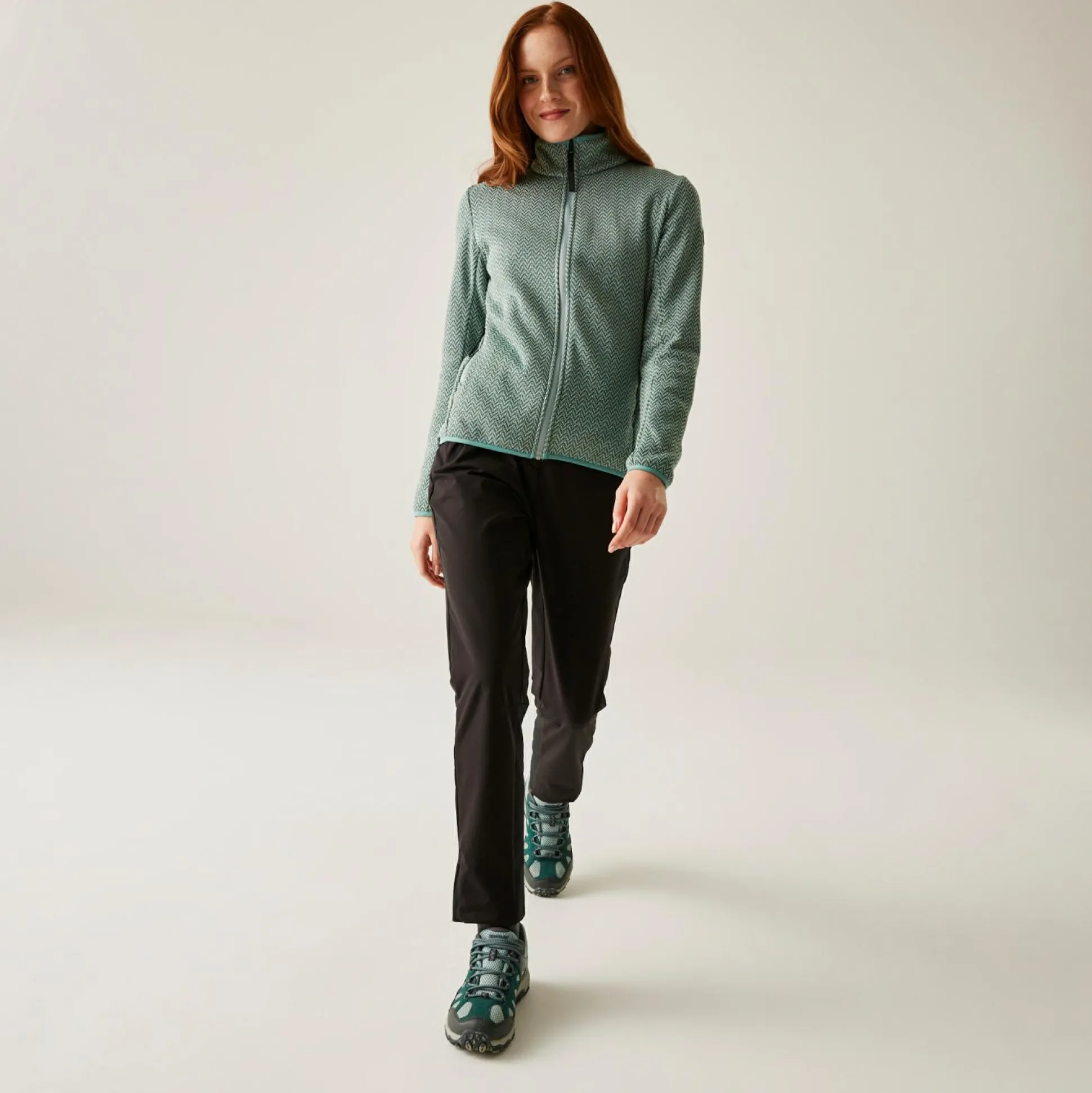 Women's Elzie Full Zip Fleece | Green Haze