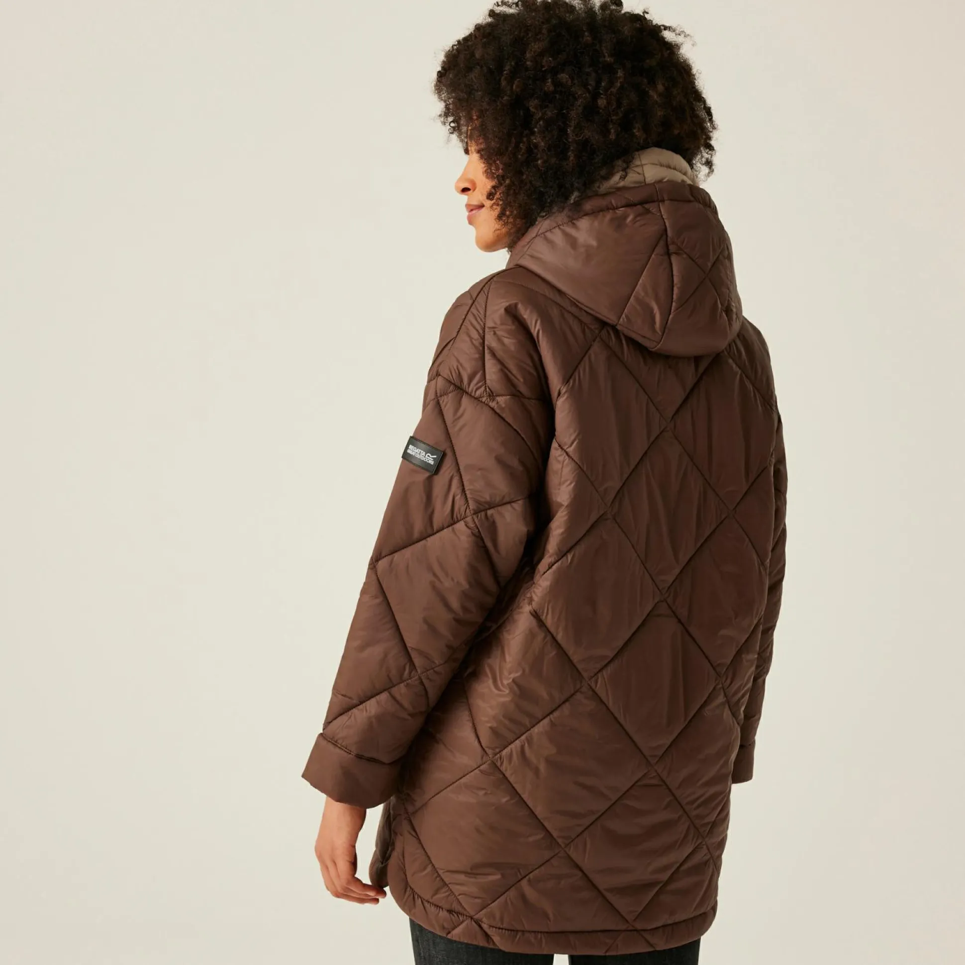 Women's Emila Quilted Jacket | Dark BrownWarm Taupe
