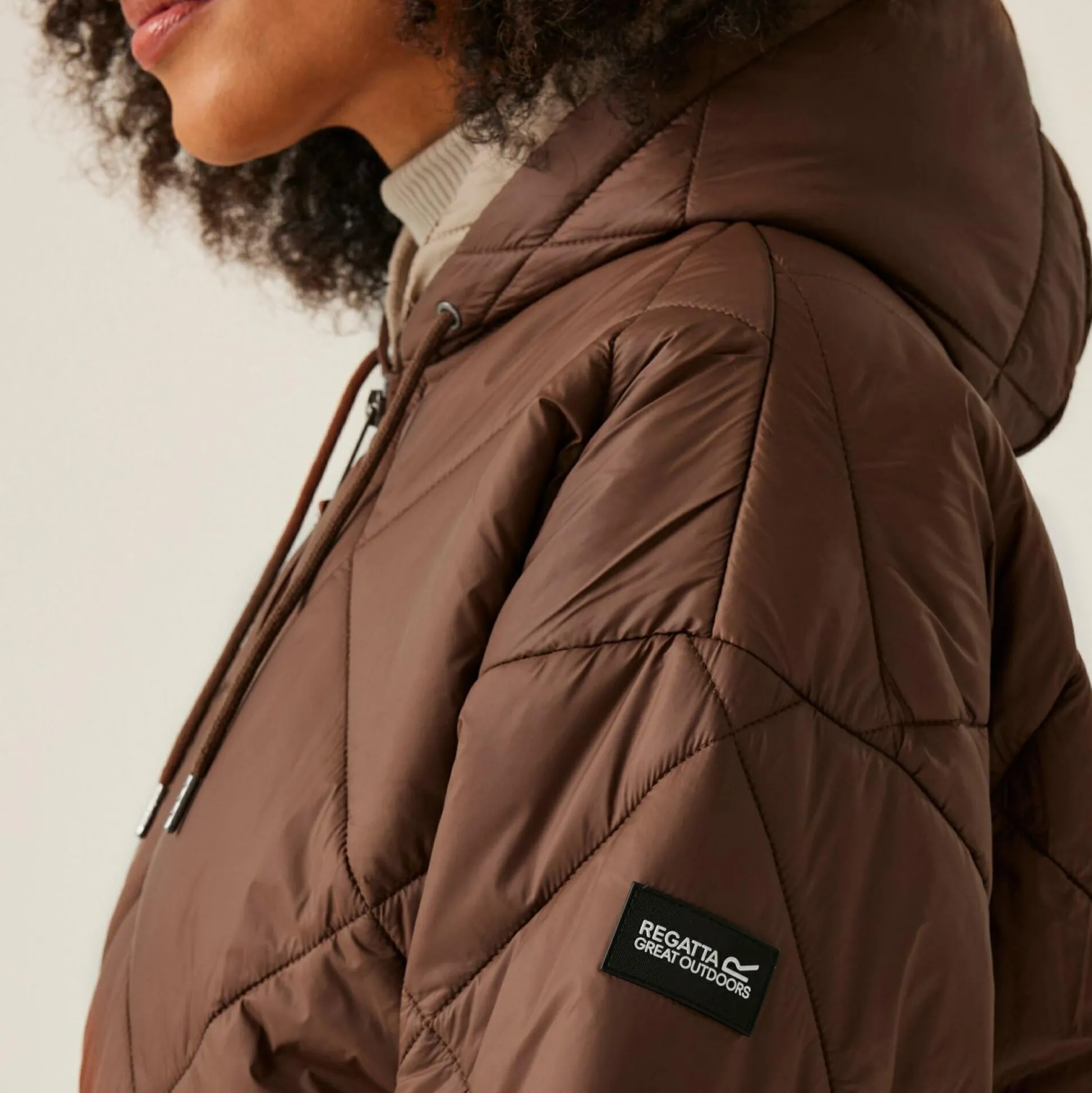 Women's Emila Quilted Jacket | Dark BrownWarm Taupe
