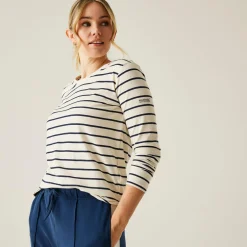 Women's Federica II Long Sleeved T-Shirt | Light Vanilla Navy