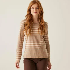 Women's Federica II Long Sleeved T-Shirt | Warm Taupe Light Vanilla