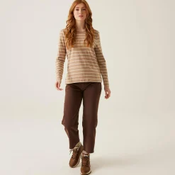 Women's Federica II Long Sleeved T-Shirt | Warm Taupe Light Vanilla