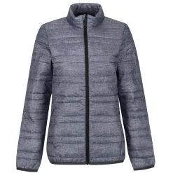 Women's Firedown Baffled Quilted Jacket | Grey Marl Black