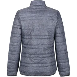 Women's Firedown Baffled Quilted Jacket | Grey Marl Black