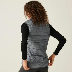 Womens Firedown Down-Touch Insulated Bodywarmer | Grey Marl Black