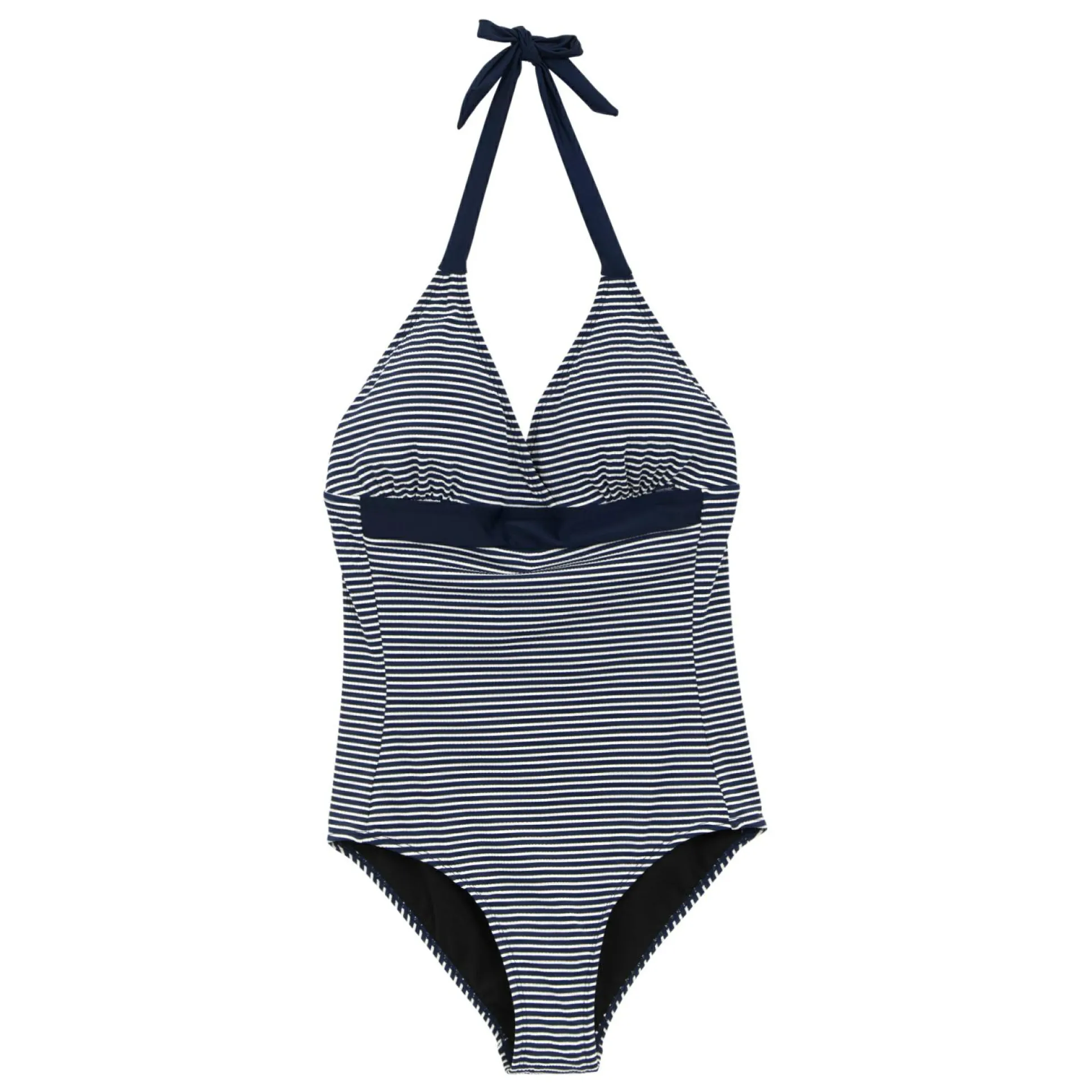 Women's Flavia II Swimsuit | Navy White Seeksucker Stripe