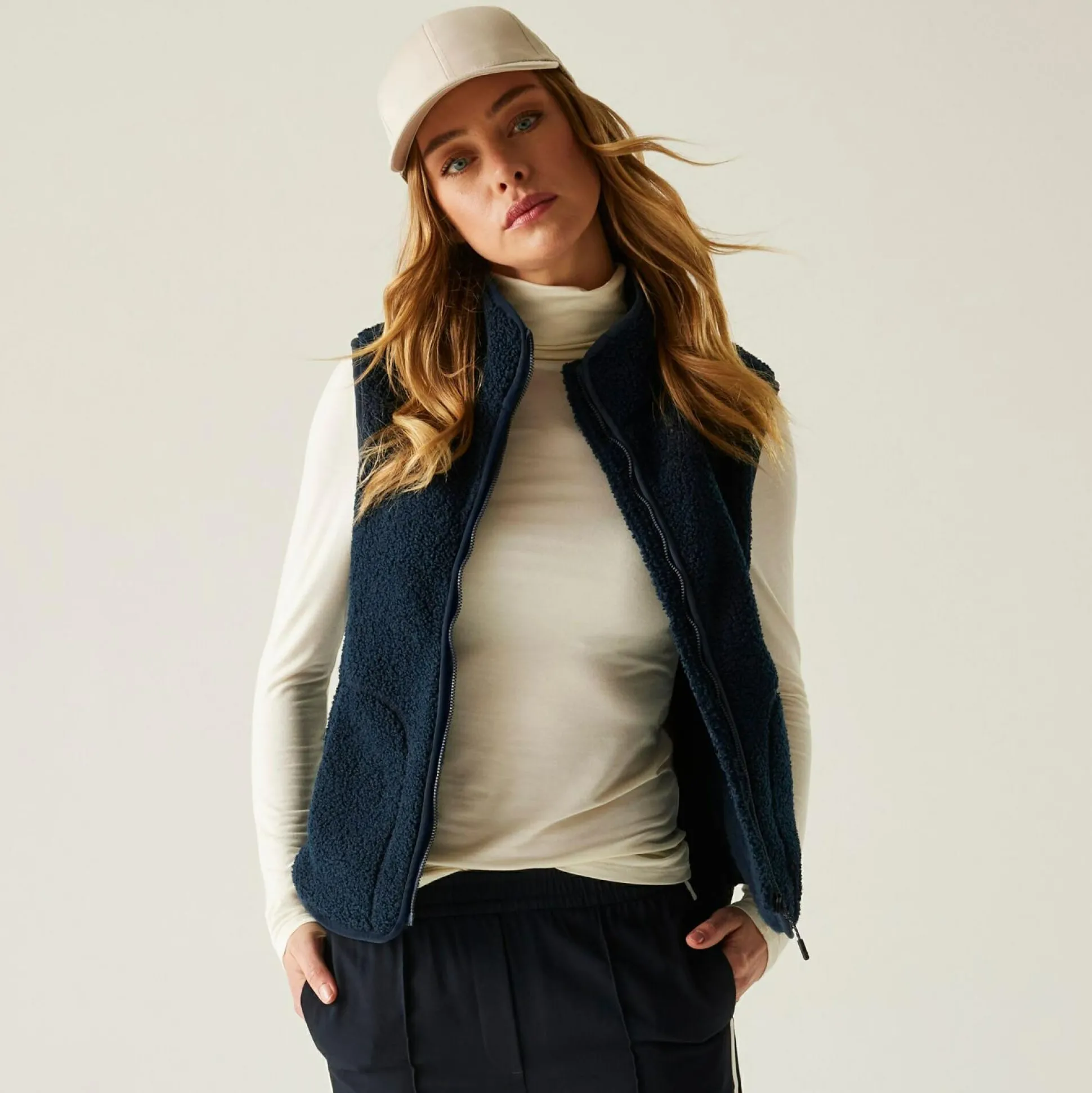 Women's Frankie Borg Bodywarmer | Navy Blue