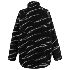 Women's Frankie Borg Full Zip Fleece | Black Light Vanilla Abstract Print
