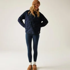 Women's Frankie Borg Half Zip Fleece | Navy Blue