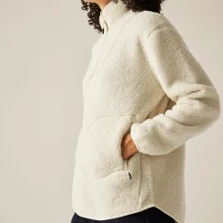 Women's Frankie Borg Half Zip Fleece | Light Vanilla
