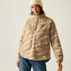 Women's Frankie Borg Half Zip Fleece | Beige