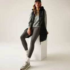Women's Ganella Baffled Longline Gilet | Black