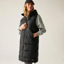 Women's Ganella Baffled Longline Gilet | Black