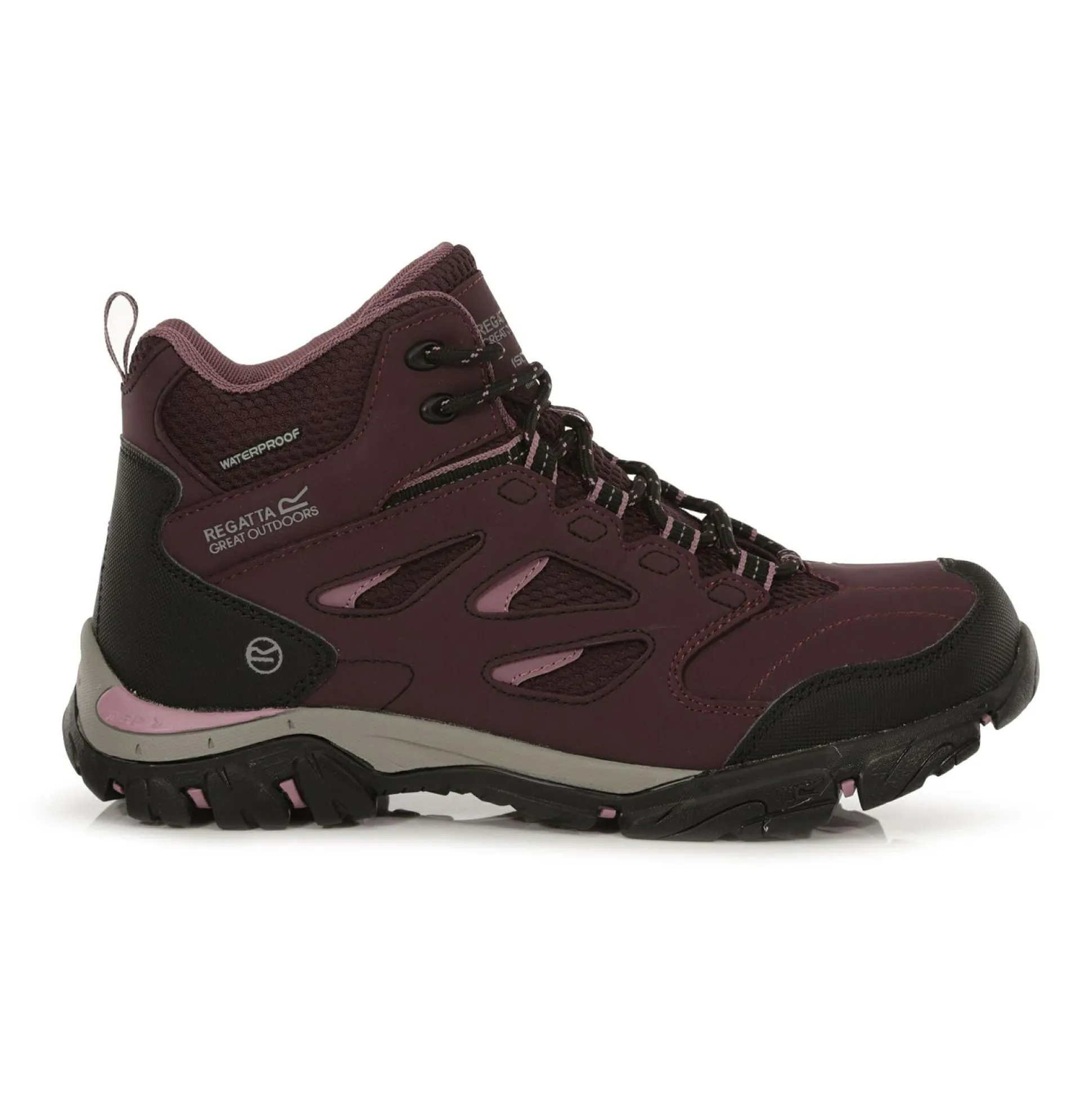 Women's Holcombe Waterproof Mid Walking Boots | Dark Burgundy Black