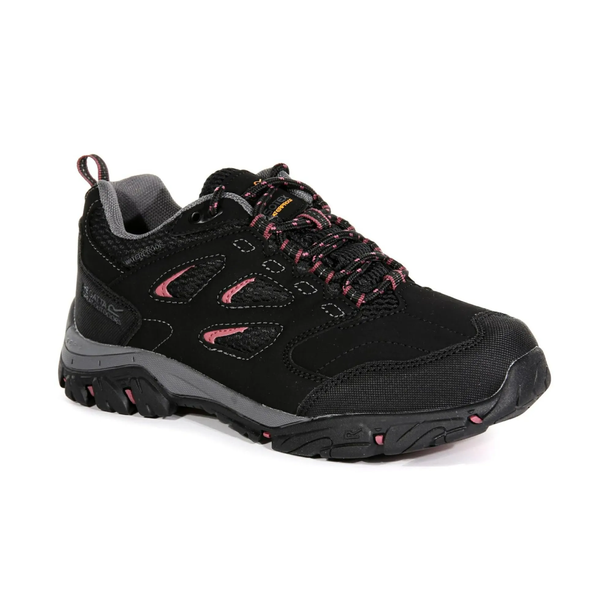 Women's Holcombe Waterproof Low Walking Shoes | Black Deco Rose