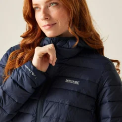 Women's Hooded Marizion Baffled Jacket | Navy Blue