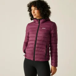 Women's Hooded Marizion Baffled Jacket | Dark Pimento