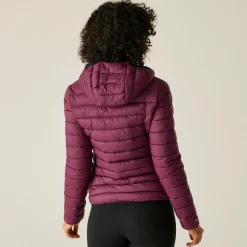 Women's Hooded Marizion Baffled Jacket | Dark Pimento