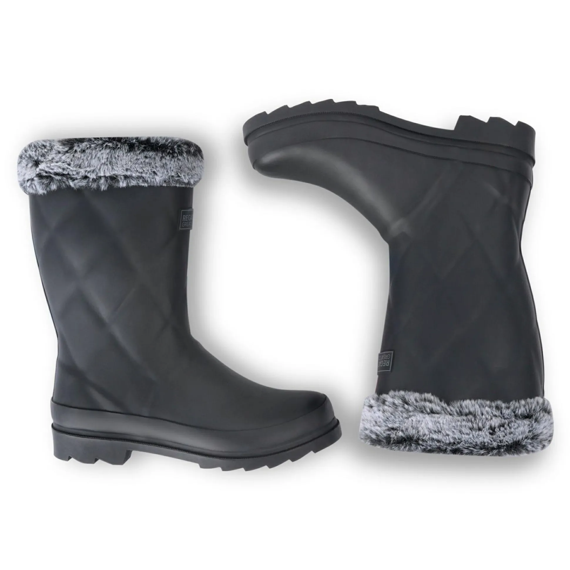 Women's Luxley Mid Fur Lined Wellies | Black