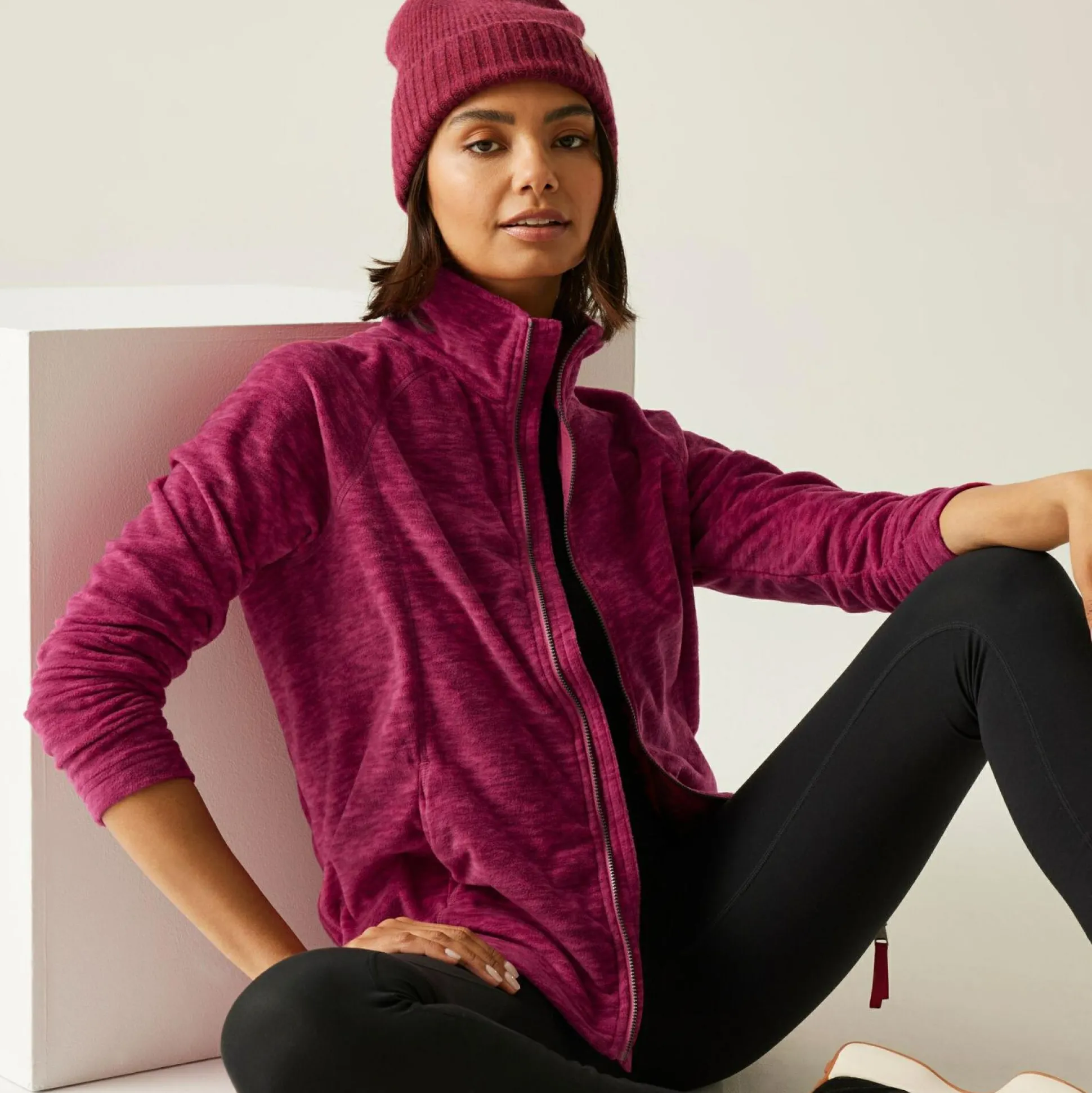 Women's Mayse Full Zip Fleece | Dark Cerise